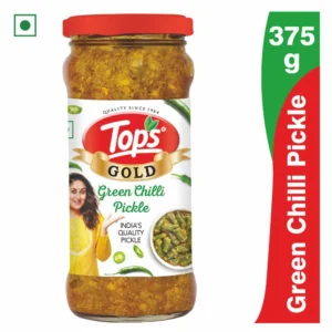 Tops Gold Green Chilli Pickle 375g